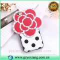 China supplier glitter diamond soft silicon 3d camelia plant case 3d silicon cover case for iphone 6 plus phone cover back case